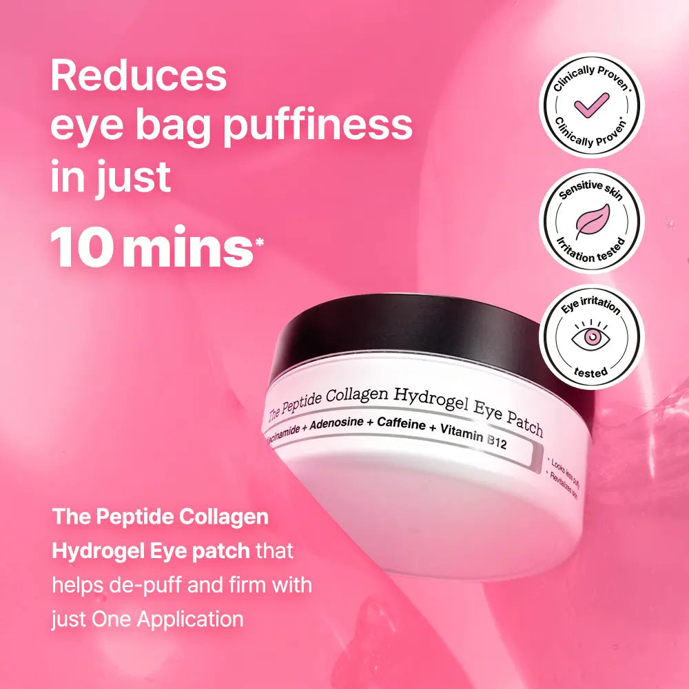 [COSRX Official] the Peptide Collagen Hydrogel Eye Patch 60 Patches Reduce Puffiness Hydrate Under-Eye Bags in 10 Minutes
