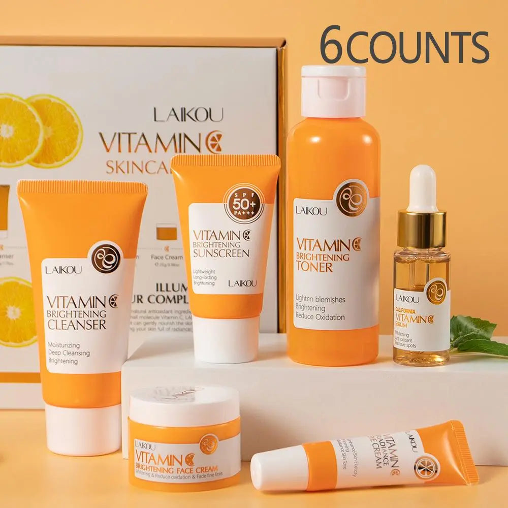 Vitamin C Comfort Skin Care Kit, Including Serum & Eye Cream & Face Cream, Hydrating Nourishing Skincare Kit for Women & Men, Summer Gift Moisturize, Hydrating Set