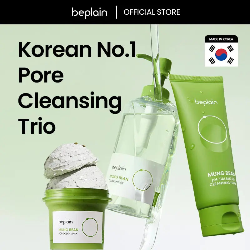 [Beplain Official] Korean No.1 Pore-Cleansing Trio | Facial | Skin Repair | Cleansing Oil | Korean Skincare | Foam | Clay Mask | Glow Kit | Special Porecare Calming