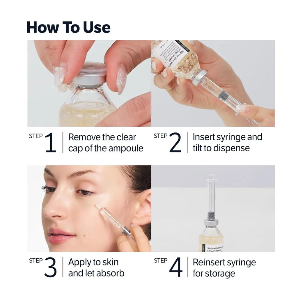 [Sungboon] Silk Lifting Peptide Ampoule | Wrinkle Care | Face-Lift at Home Serum with Peptides & Deep Collagen | Plumping, Smooth, anti Aging Korean Skincare (30Ml)