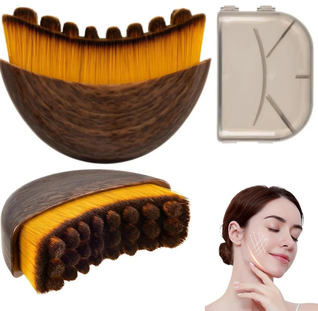 Face Lymphatic Contour Brush for Jawline & Chin Sculpting Dry Brushing Massager for Lymphatic Drainage & Facial Fatigue Relief Ergonomically Designed to Fit the Skin Precisely 1PCS Beauty Roller Daily