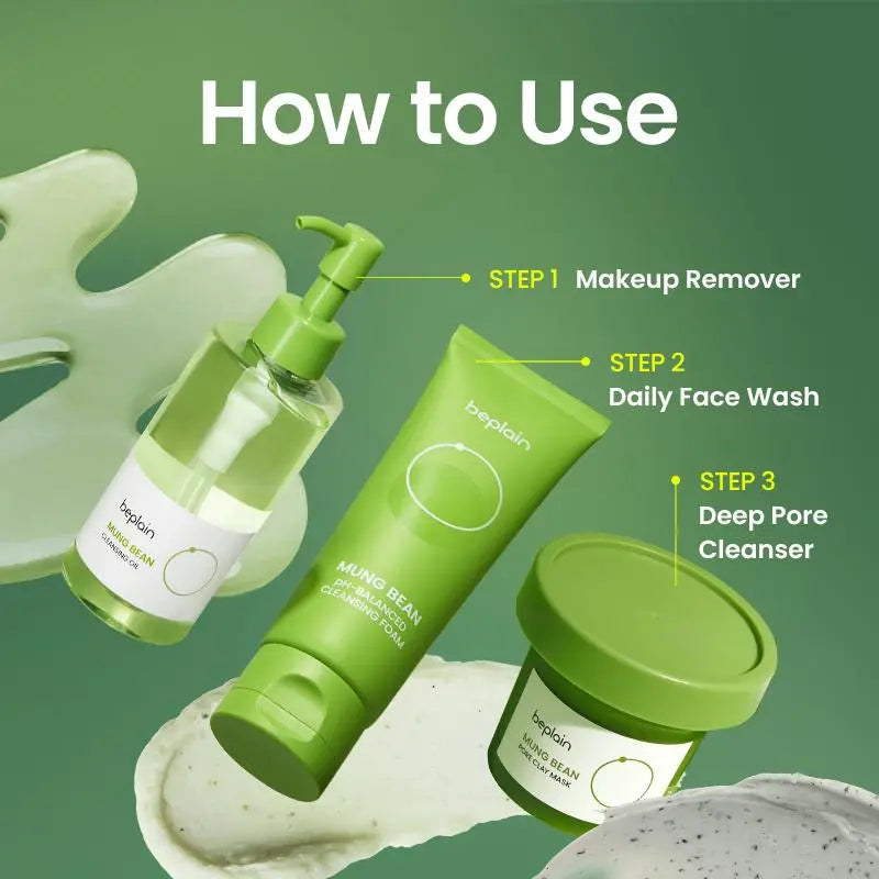 [Beplain Official] Korean No.1 Pore-Cleansing Trio | Facial | Skin Repair | Cleansing Oil | Korean Skincare | Foam | Clay Mask | Glow Kit | Special Porecare Calming