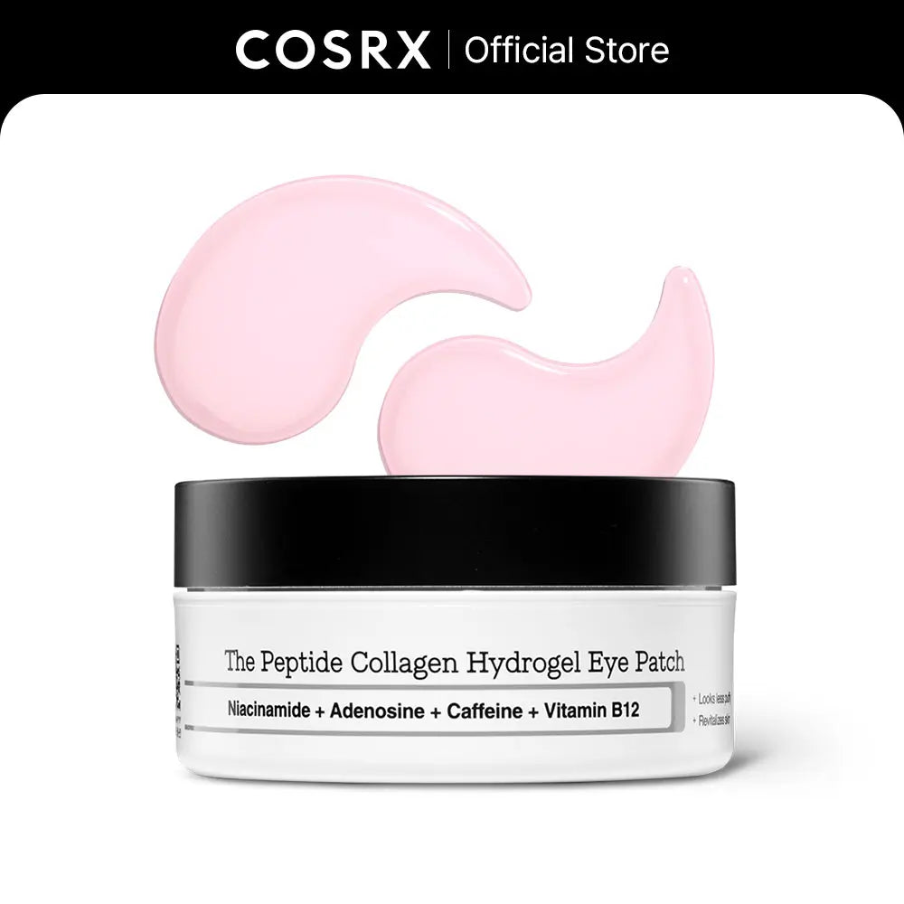 [COSRX Official] the Peptide Collagen Hydrogel Eye Patch 60 Patches Reduce Puffiness Hydrate Under-Eye Bags in 10 Minutes