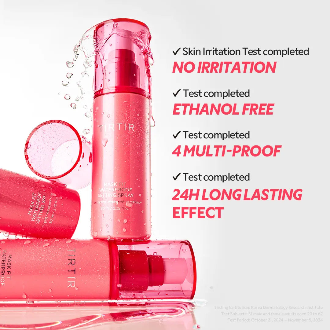 [TIRTIR Official] Mask Fit Waterproof Setting Spray - Flawless, Long Lasting, Matte Makeup, Not Greasy Sensitive but Soothing