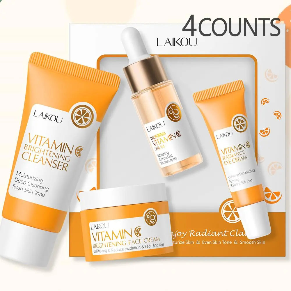 Vitamin C Comfort Skin Care Kit, Including Serum & Eye Cream & Face Cream, Hydrating Nourishing Skincare Kit for Women & Men, Summer Gift Moisturize, Hydrating Set