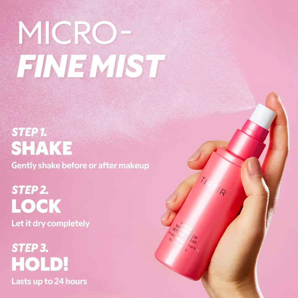 [TIRTIR Official] Mask Fit Waterproof Setting Spray - Flawless, Long Lasting, Matte Makeup, Not Greasy Sensitive but Soothing